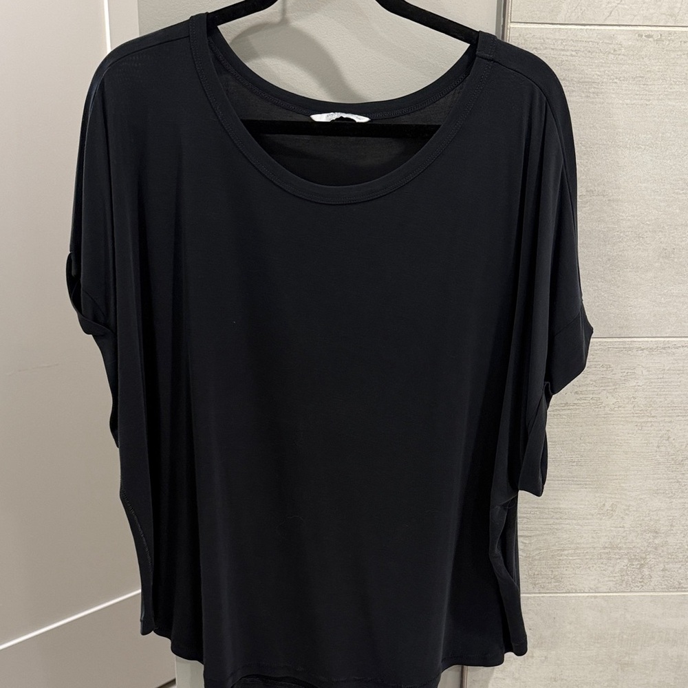 LUCKY BRAND CHARCOAL FLOWY TOP